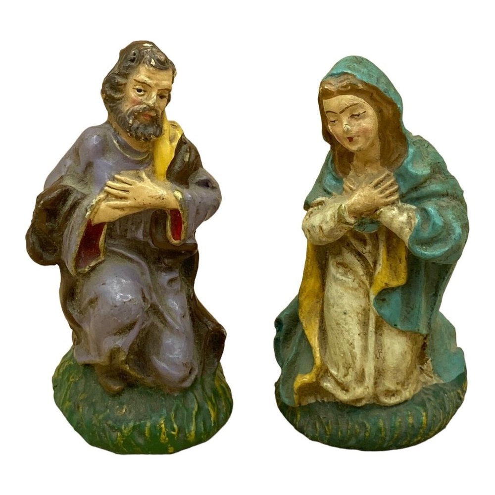 Roman Fontanini Figurine Italy Nativity Christmas Mary & Joseph Kneeling